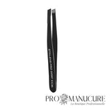 Pince à épiler sourcils large biseautée Staleks Pro Expert 11 Type 3 TE-11/3B poignées noir acier inox correction sourcils épais
