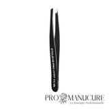 Pince à épiler sourcils biseautée étroite Staleks Pro Expert 11 Type 4 TE-11/4B poignées noir acier inox correction précise sourcils fins