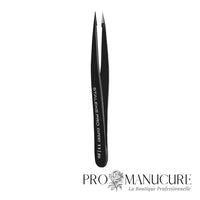 Pince à épiler sourcils à pointe Staleks Pro Expert 11 Type 5 TE-11/5B poignées noir acier inox correction ciblée sourcils
