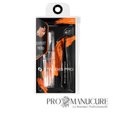 Pack - Pince à épiler sourcils à pointe Staleks Pro Expert 11 Type 5 TE-11/5V poignées violet acier inox correction ciblée sourcils
