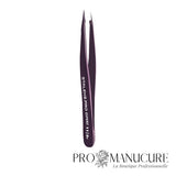 Pince à épiler sourcils à pointe Staleks Pro Expert 11 Type 5 TE-11/5V poignées violet acier inox correction ciblée sourcils
