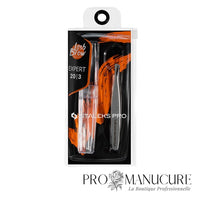 Pack - Pince à épiler sourcils large biseautée Staleks Pro Expert 20 Type 3 TE-20/3 acier inoxydable mate 11cm pour correction sourcils professionnelle