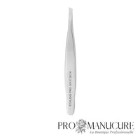 Pince à épiler sourcils biseautée étroite Staleks Pro Expert 20 Type 4 TE-20/4 acier inoxydable mate 11cm pour correction sourcils fins professionnelle