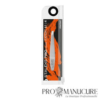 Pack - Pince à épiler sourcils Staleks Pro Expert 61 Type 4 TE-61/4 biseau étroit manches miniatures articulation à levier spéciale acier médical pour esthétique professionnelle