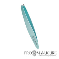 Zoom bords biseautés étroits 0,1mm pince TE-64/4 Staleks Expert 64 poignées bleues compactes pour épilation précise sourcils fins