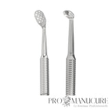 Zoom double embout cuillère UNO+ ovale 15 trous et petite cuillère ronde outil ZE-20/1 Staleks acier inoxydable poli pour extraction comédons visage professionnel
