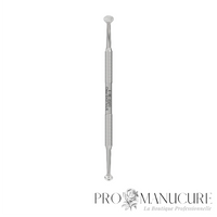 Outil cosmétologique double Staleks Pro Expert 20 Type 2 ZE-20/2 cuillère UNO et cuillère ronde perforée 19 trous acier AISI 420 pour nettoyage peau professionnel