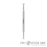 Outil cosmétologique double Staleks Pro Expert 20 Type 2 ZE-20/2 cuillère UNO et cuillère ronde perforée 19 trous acier AISI 420 pour nettoyage peau professionnel