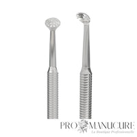 Zoom outil esthétique Staleks ZE-20/2 manche cannelé antidérapant cuillère perforée pour extraction comédons points noirs zones étendues cabine esthétique