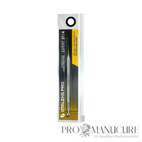 Outil cosmétologique double embout Staleks Pro Expert 21 Type 4 ZE-21/4 cuillère UNO grande ouverture et aiguille Vidal droite acier inox pour extraction comédons