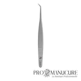 Pince à cils Staleks Pro Expert 40 Type 1 TE-40/1 Curved L-Shaped angle 50° longueur 110 mm acier 40X13 traité sous vide pour extension cils volume russe professionnel