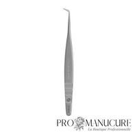 Pince à cils Staleks Pro Expert 40 Type 2 TE-40/2 L-shaped angle 70° longueur 125 mm acier 40X13 médical dureté 49-53 HRC pour extension cils volume russe 2D 3D 4D professionnelle