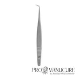 Pince à cils Staleks Pro Expert 40 Type 2 TE-40/2 L-shaped angle 70° longueur 125 mm acier 40X13 médical dureté 49-53 HRC pour extension cils volume russe 2D 3D 4D professionnelle