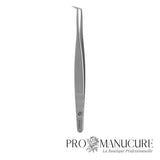 Side - Pince à cils Staleks Pro Expert 40 Type 2 TE-40/2 L-shaped angle 70° longueur 125 mm acier 40X13 médical dureté 49-53 HRC pour extension cils volume russe 2D 3D 4D professionnelle