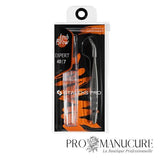 Pack - Pince à cils Staleks Pro Expert 40 Type 7 TE-40/7 courbée curved acier AISI 420 médical manches allongés ergonomiques pour extension cils volume russe 2D 3D et classique