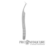 Pince à cils Staleks Pro Expert 41 Type 2 TE-41/2 L-shaped angle 40° acier AISI 420 médical manches allongés ergonomiques pour extension cils volume russe professionnel