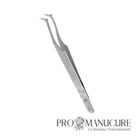 Pince à cils Staleks Pro Expert 41 Type 6 TE-41/6 Boot Volume 75° forme courbée prononcée acier AISI 420 médical pour extension cils mega volume russe professionnel