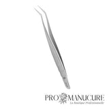 Zoom nez allongé et bords travaillants pince TE-41/9 Staleks Expert 41 finition satinée mate pour pose volume russe cils professionnelle