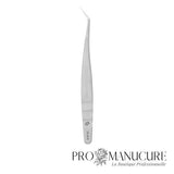 Pince à cils professionnelle en L 35° Staleks Pro Expert 41 Type 9 TE-41/9 acier inoxydable 125mm pour extension cils méga-volume 2D-8D