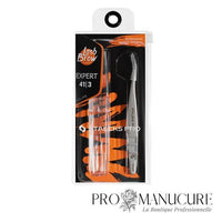 Pack - Pince à cils Staleks Pro Expert 41 Type 7 TE-41/7 L-shaped angle 30° acier dur 40X13 médical manches mats antidérapants pour extension cils professionnelle