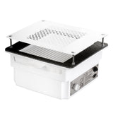 TERI Turbo Professional - Aspirateur Ongles Encastrable - 90W - Filtre HEPA & Garantie 5 Ans - Blanc & Grille Blanche
