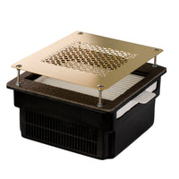 TERI Turbo Professional - Aspirateur Ongles Encastrable - 90W - Filtre HEPA & Garantie 5 Ans - Noir & Grille Dorée