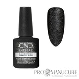 Nuancier CND Shellac Dark Diamonds – noir scintillant aux particules argentées