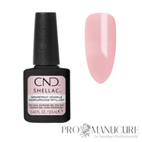 Nuancier CND Shellac Grapefruit Sparkle – couleur rose pâle nacrée