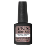 Vernis semi-permanent CND Shellac Statement Earrings taupe rosé pailleté 12,5 ml