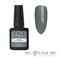 CND Shellac Whisper gris clair avec aperçu de la teinte