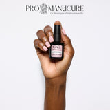 CND Shellac Winter Glow nude rosé champagne irisé porté sur les ongles