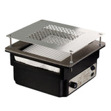 TERI Turbo Professional - Aspirateur Ongles Encastrable - 90W - Filtre HEPA & Garantie 5 Ans - Noir & Grille Argent (Silver)