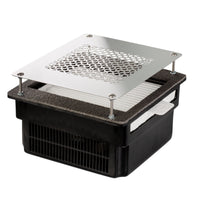 TERI Turbo Professional - Aspirateur Ongles Encastrable - 90W - Filtre HEPA & Garantie 5 Ans - Noir & Grille Argent (Silver)