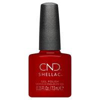 Vernis semi-permanent CND Shellac Poppy Fields rouge coquelicot 7,3 ml