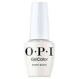 Vernis semi-permanent OPI GelColor Funny Bunny blanc laiteux