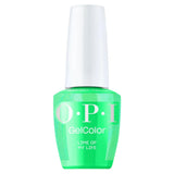 Vernis semi-permanent OPI GelColor Lime of My Life vert lime scintillant