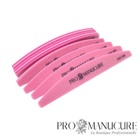 ProManucure-Pack-10-Buffers-Rose-Demi-Lune-100-180-Side