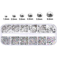 ProManucure NailArt Boite de Cristaux Silver/Blanc 1440 Pcs