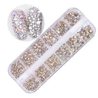 ProManucure NailArt Boite de Cristaux Silver/Blanc 1440 Pcs