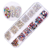 ProManucure NailArt Boite de Cristaux Multi/Blanc/Silver 1440 Pcs