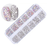ProManucure NailArt Boite de Cristaux Silver/Blanc 1440 Pcs