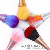 ProManucure - Brosse Plumeau Extra Doux - Manche Glitter