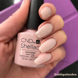 Manucure rose poudré naturel avec CND Shellac Unlocked 7,3 ml